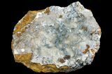 Blue Bladed Barite Crystal Clusters on Calcite  - Morocco #137009-1